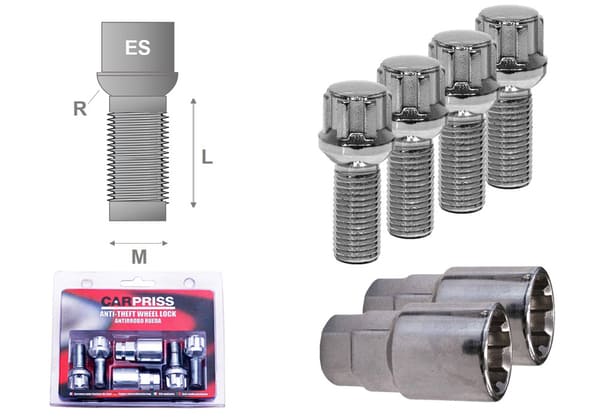ANTIRROBO RUEDA M14X1,5X26MM ESFERICO Accesoires VOITURE MANTENIMIENTO Y HERRAMIENTAS