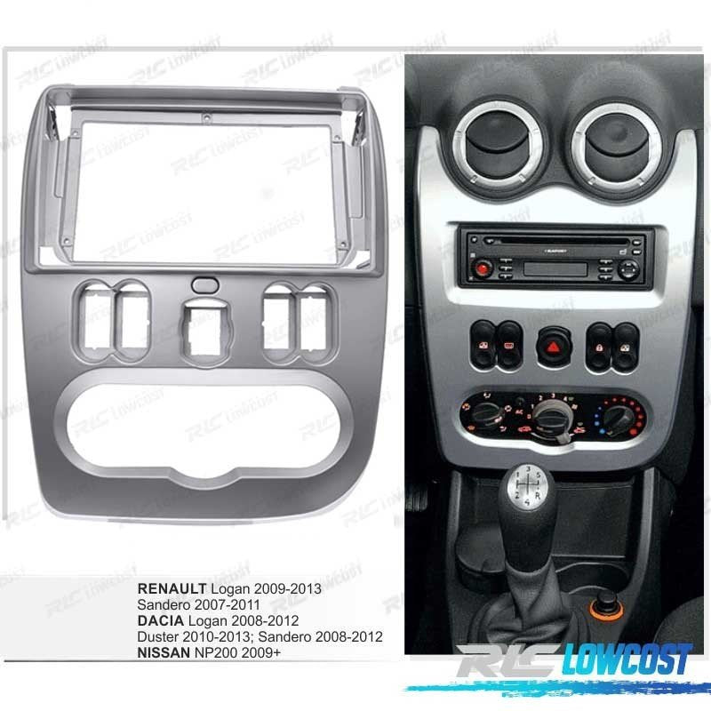 Marco GRIS Radio 2-din PARA Renault Dacia Logan Sandero Duster Nissan Np200 9"