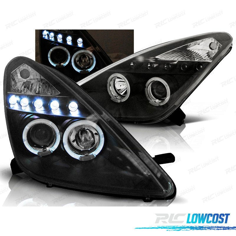 Faros Toyota Celica T23 99-05 LED OJOS Angel Negros | TDH Performance