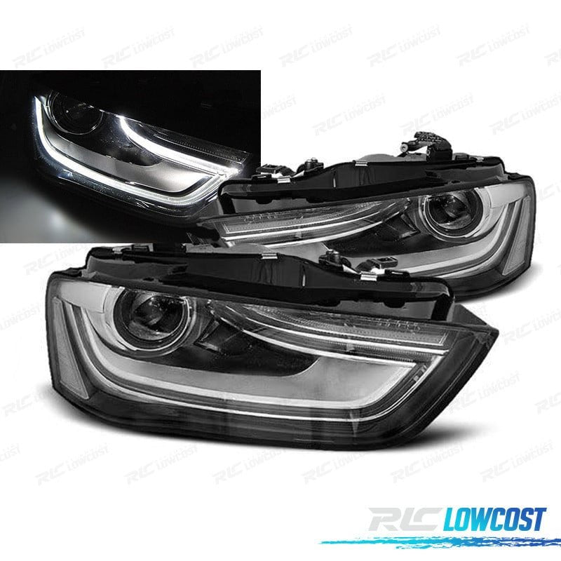 Faros AUDI A4 B8 12-15 DRL Negros
