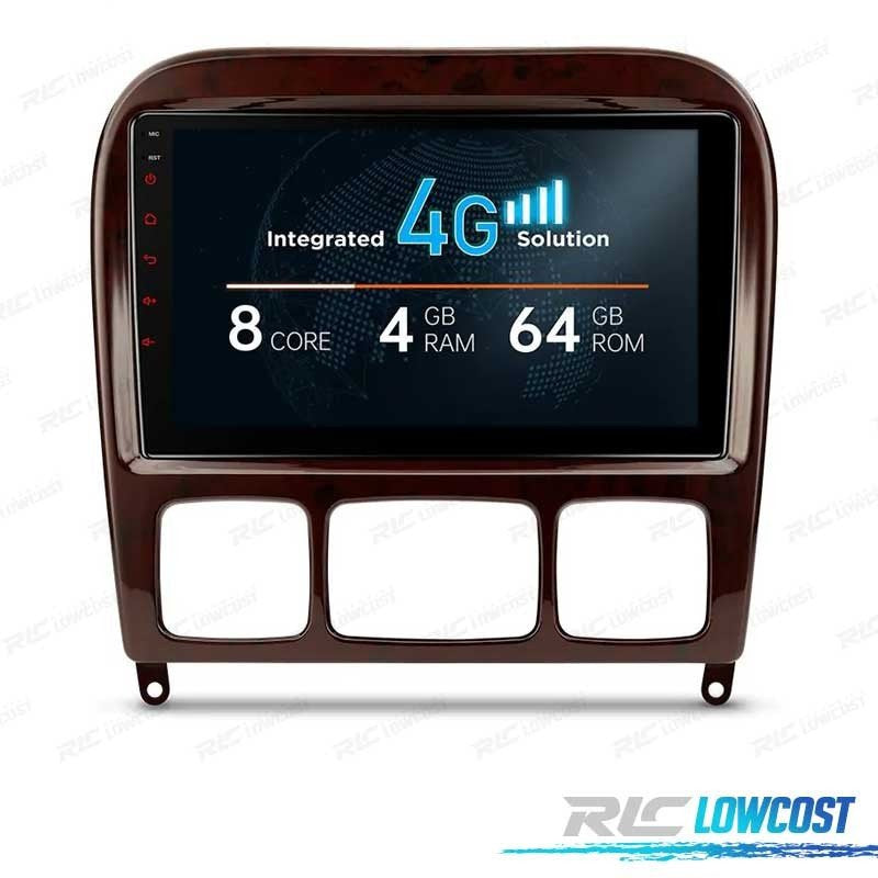 Radio GPS Android 10 PARA Mercedes Clase S W220 98-05 4G
