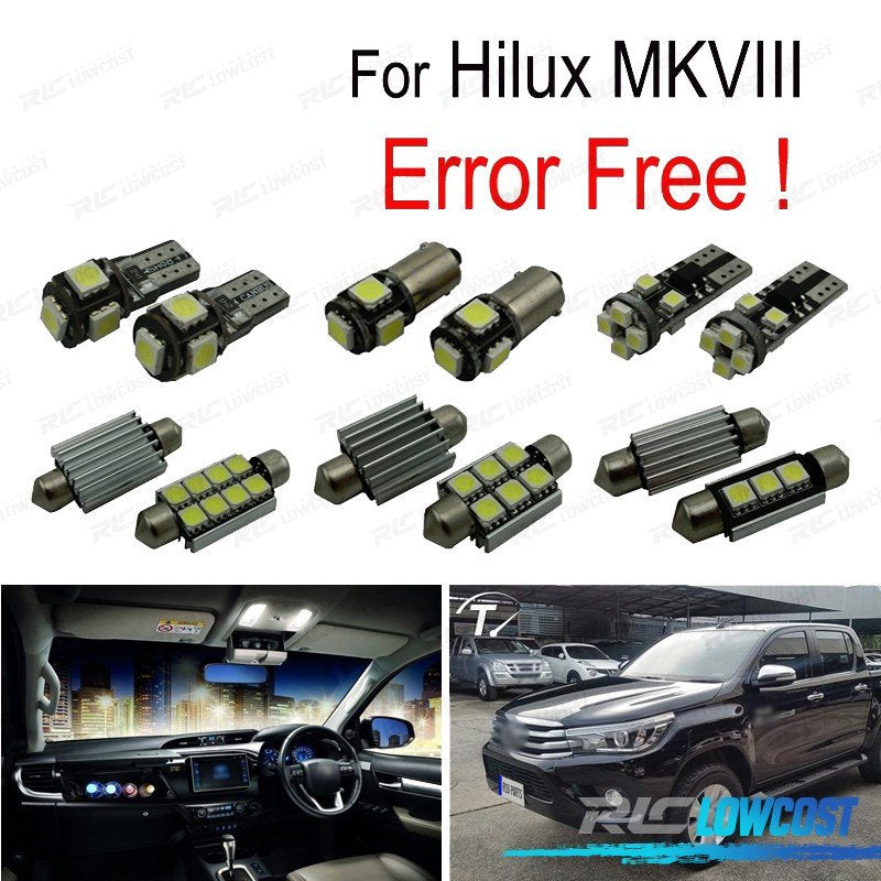 KIT 8 Bombillas LED Interior Toyota Hilux MK8 Mkviii 15- | TDH Performance
