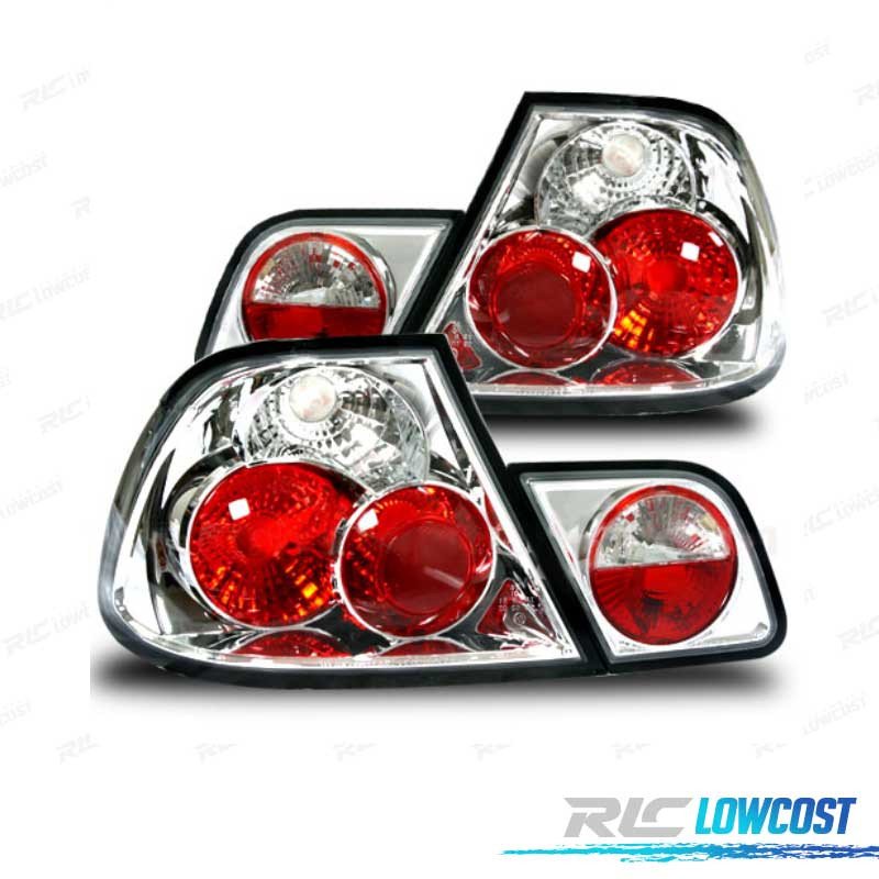 Pilotos BMW E46 4P 98-01 LED LOOK Lexus Fondo Cromo | TDH Performance