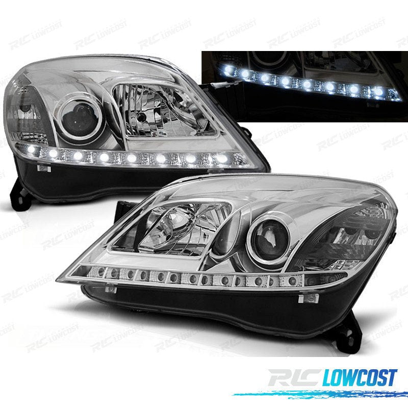 Faros PARA OPEL Astra H 04-09 LUZ Diurna Cromados