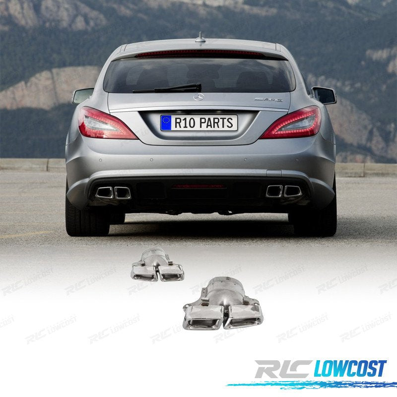 Colas DE Escape Mercedes Clase CLS W218 11-14 LOOK AMG Cromo | TDH Performance