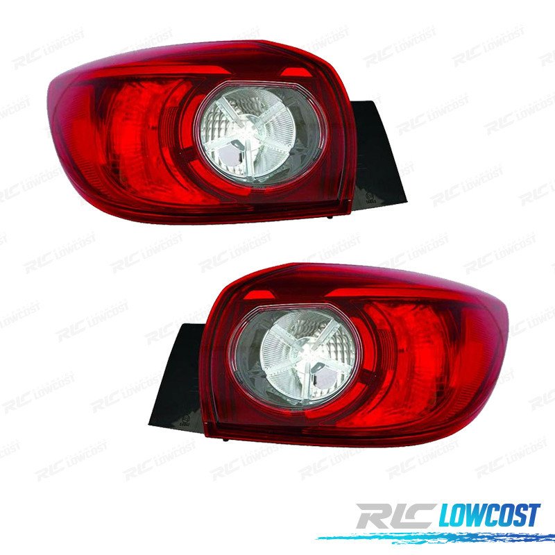 Pilotos PARA Mazda 3 Hatchback 5P 13-17 Blanco ROJO