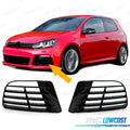 Rejillas Niebla Volkswagen VW GOLF 6 08-12 R20 Negro Brillo