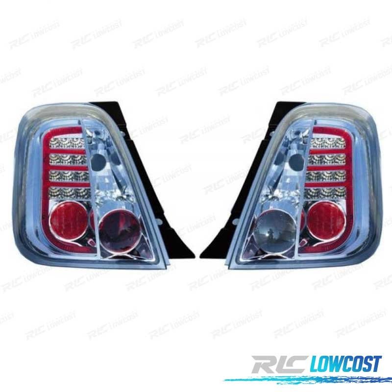 Pilotos FIAT 500 07- LED Fondo Cromo | TDH Performance