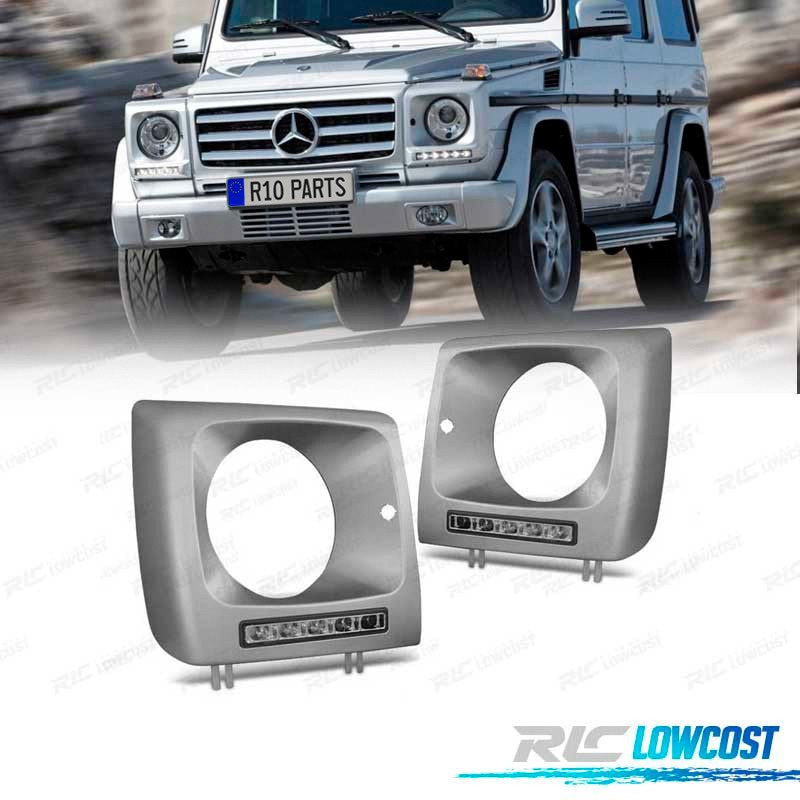 KIT LUZ Diurna Mercedes W461 W463 01-12 Delantera DRL LED Plata | TDH Performance