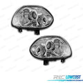 Faros Renault CLIO 98-01 OJOS Angel Fondo Cromo | TDH Performance