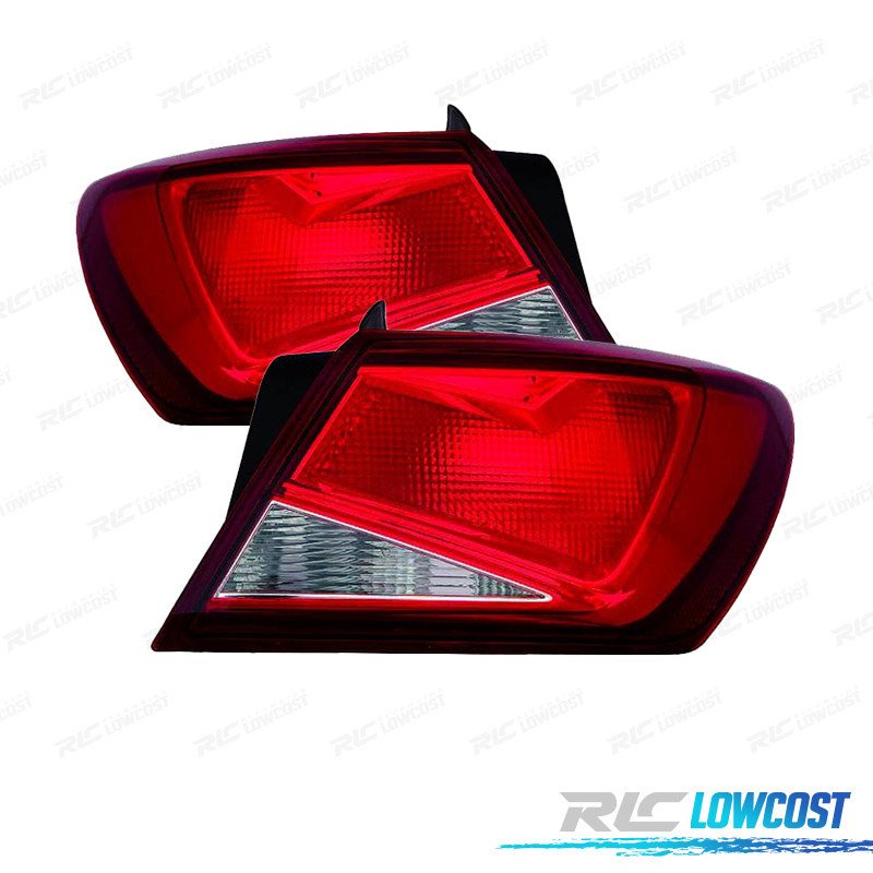 Pilotos SEAT LEON 12-17 Blanco ROJO