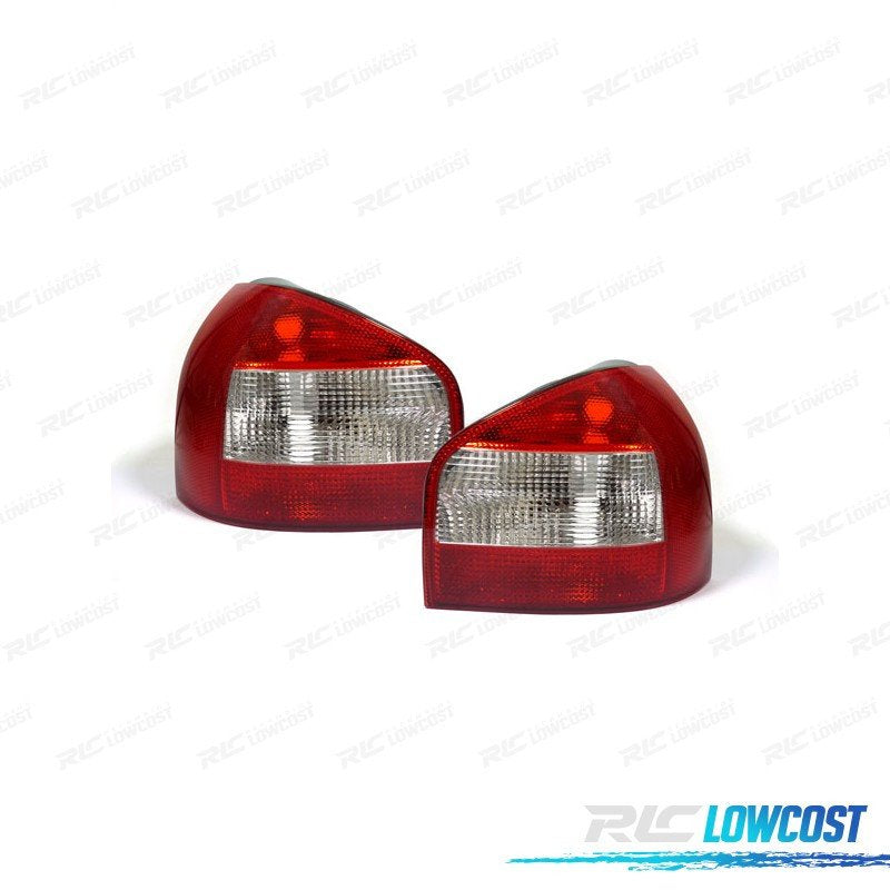 Pilotos AUDI A3 00-03 ROJO Blanco