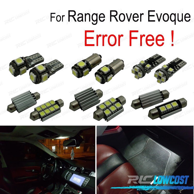 KIT 10 Bombillas LED Interior PARA LAND Rover Evoque 14-16 | TDH Performance