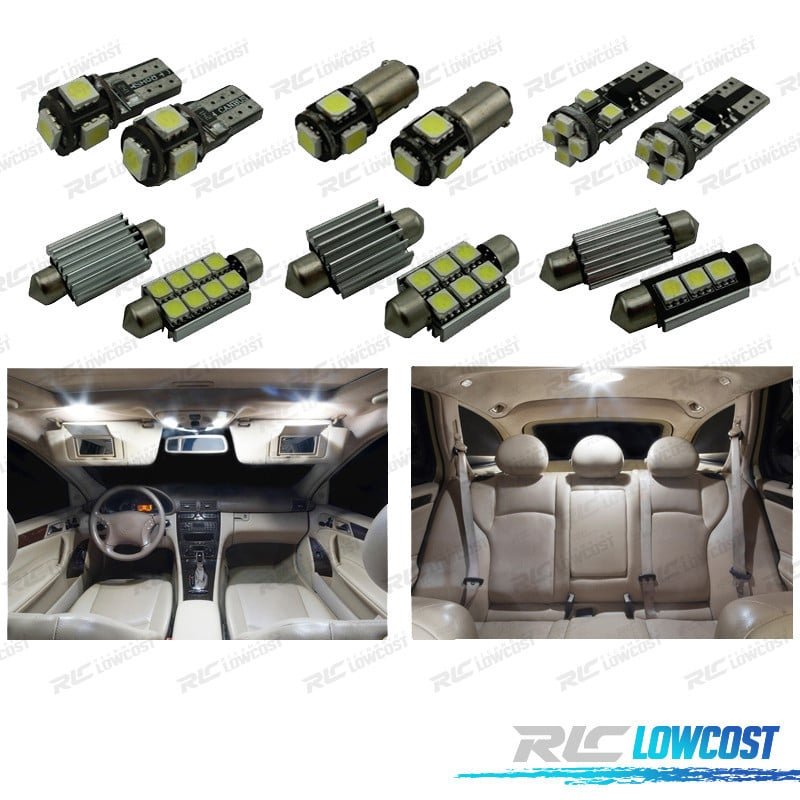 KIT 14 Bombillas LED Interior PARA Mercedes Clase C W203 C230 C240 C280 C320 C32 C55 AMG 00-07 | TDH Performance