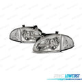 Faros + Intermitente Honda CRX DEL SOL 92-97 Fondo Cromo | TDH Performance
