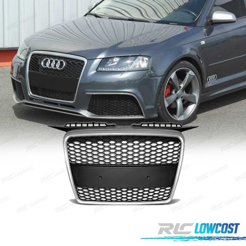 Parrilla AUDI A3 8P 8PA 05-08 Negro Cromo MATE | TDH Performance
