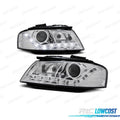 Faros AUDI A3 8P 03-08 Fondo Cromo LUZ Diurna LED | TDH Performance