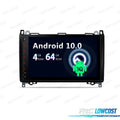 Radio GPS Android 14 PARA Mercedes Clase A B VITO Viano Sprinter 64GB