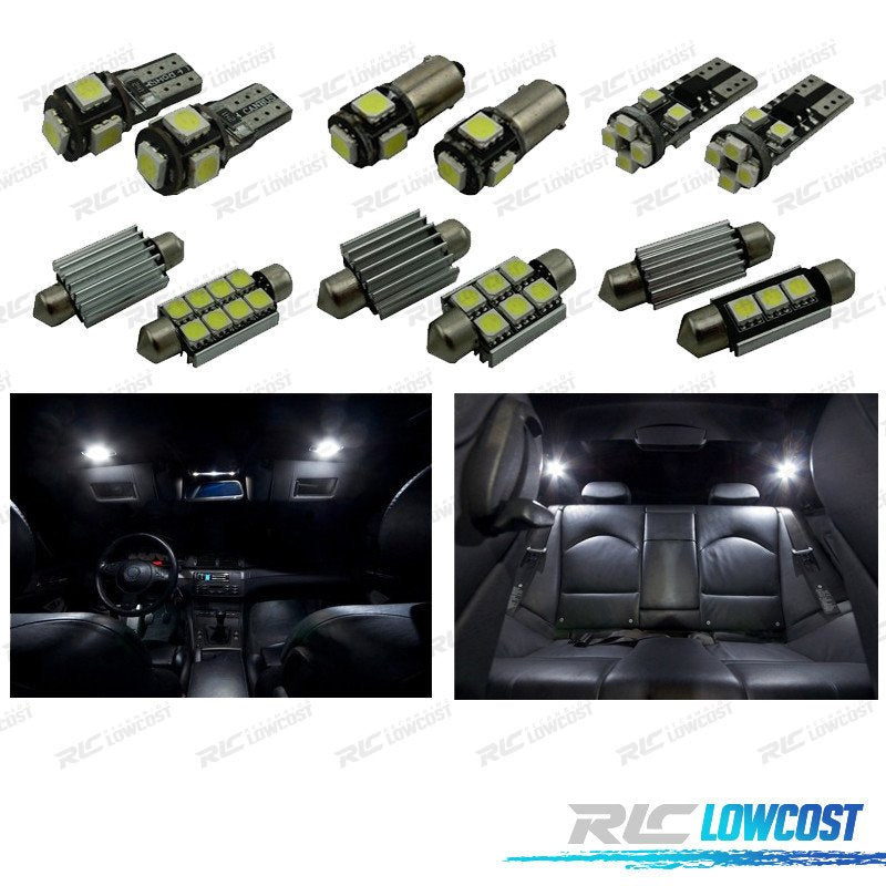 KIT 14 Bombillas LED Interior BMW Serie 3 E46 Sedan Coupe 323is 325I 325xi 328I 330I 330xi 325ci 323ci 99-20 | TDH Performance