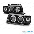 Faros Volkswagen VW POLO 6N 94-99 OJOS Angel Fondo Negro MAN. | TDH Performance