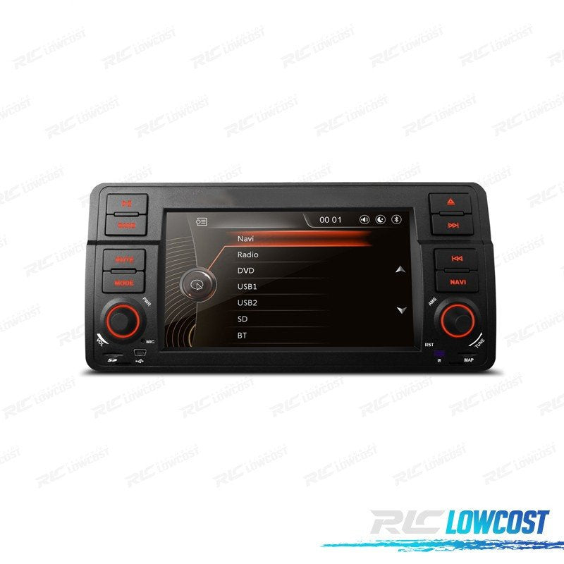 Radio Navegador 7" BMW Serie 3 E46 98-06 USB GPS Tactil HD TIPO OEM