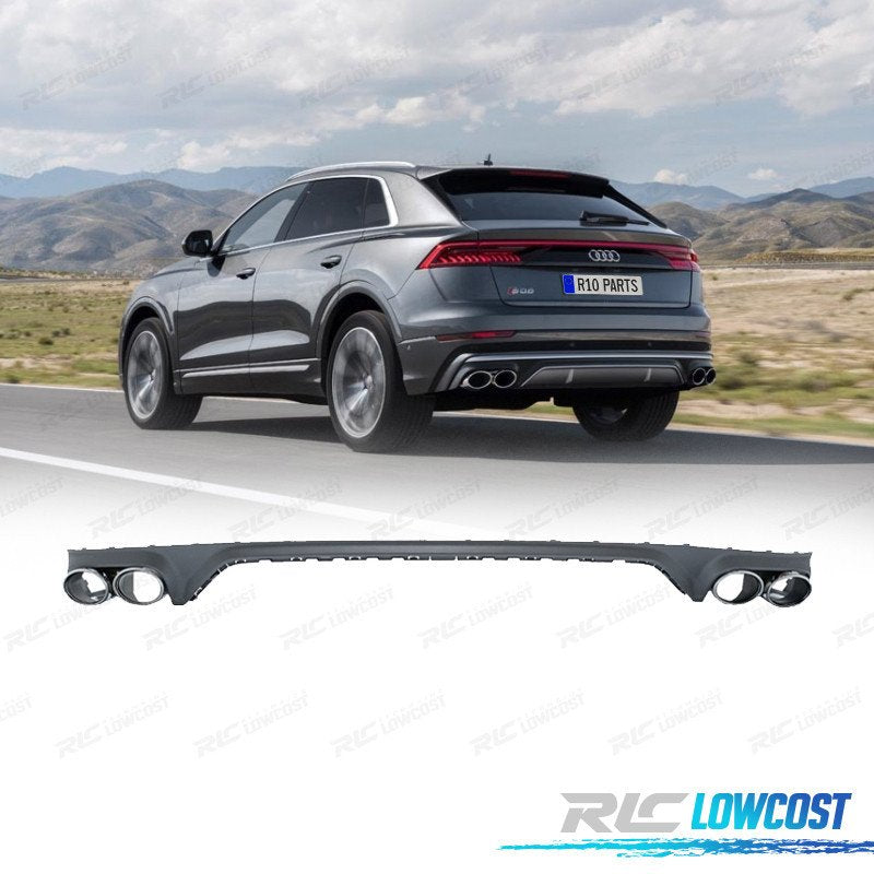 Difusor AUDI Q8 18-23 LOOK SQ8 + Colas DE Escape Plateadas | TDH Performance