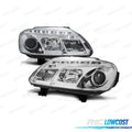 Faros PARA Volkswagen VW Caddy 04-10 LUZ Diurna Fondo Cromo | TDH Performance