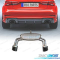 Silencioso Escape AUDI A3 S LINE Hatchback 17-20 LOOK RS3 Negro | TDH Performance