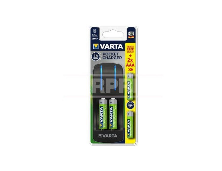 CARGADOR VARTA POCKET X 4AA 2100 R2U+ 2AAA 800mAh R2U Accesoires VOITURE ELECTRÓNICA