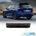 Paragolpes Trasero Volkswagen VW Tiguan 16-24 LOOK R Negro | TDH Performance