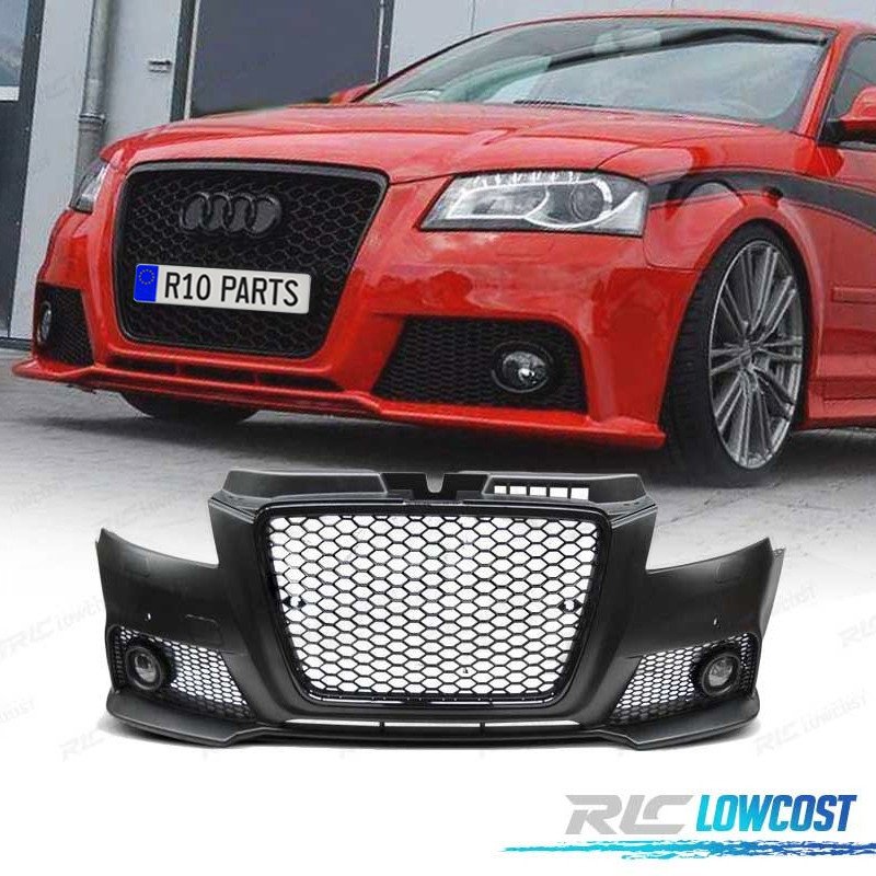 Paragolpes Delantero AUDI A3 8P 08-12 RS Negro PDC