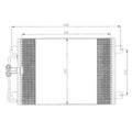 Condensador 1,4L-1,6L-1,9TD-TDI-2L/2L16V 05/98-> 1,9D 10/98-> (530x390x16) Renault MEGANE