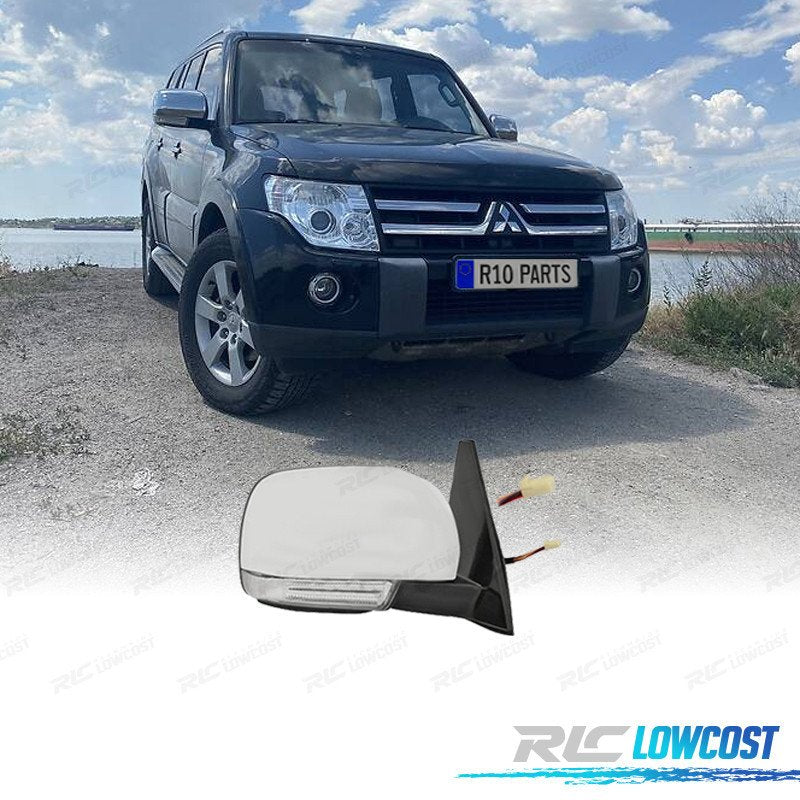 Espejo Retrovisor DCH Electrico Mitsubishi Pajero IV 07-12 10 Pines Cromado