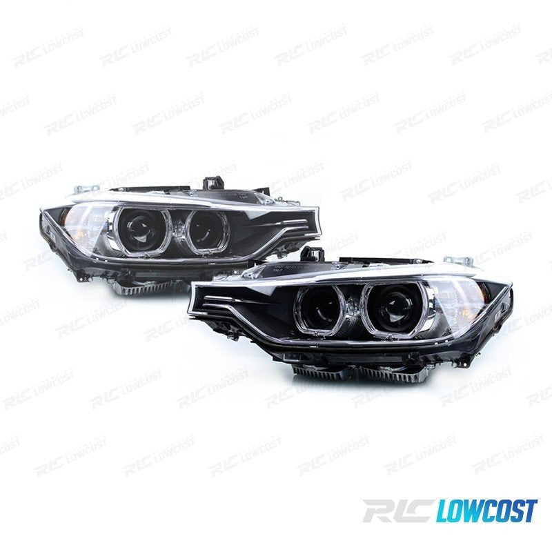 Faros BMW F30 31 11-15 Xenon Fondo Negro | TDH Performance