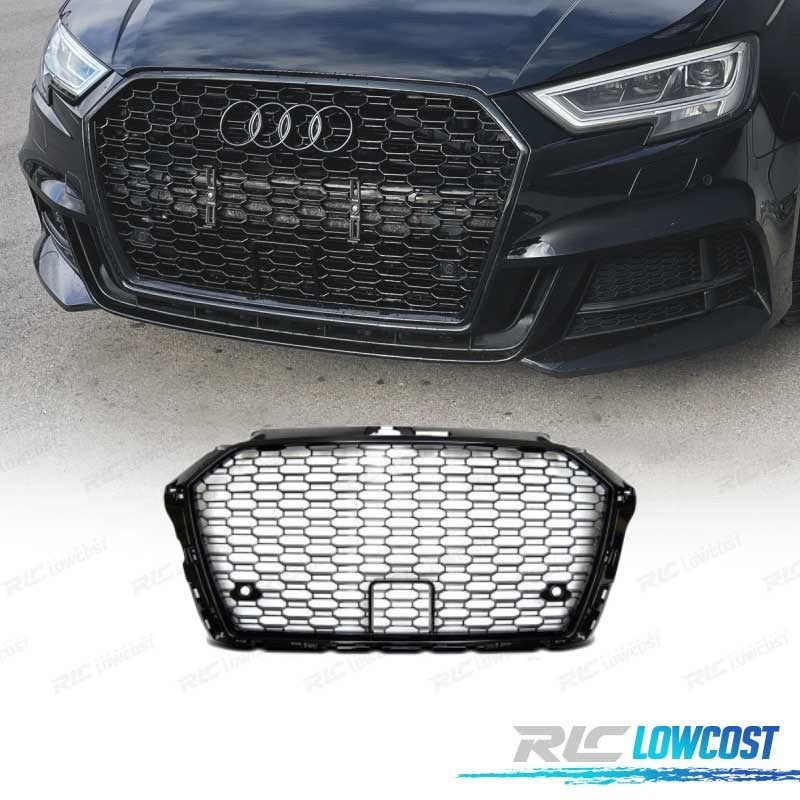 Parrilla AUDI A3 8V 16-20 PDC LOOK RS3 Negro Brillo ACC | TDH Performance
