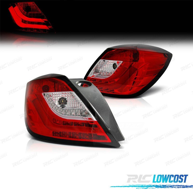 Pilotos OPEL Astra H GTC 04-09 Light BAR ROJO Cromo | TDH Performance