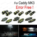 KIT 15 Bombillas LED Interior PARA Volkswagen VW Caddy MK3 Mkiii 04-14 | TDH Performance