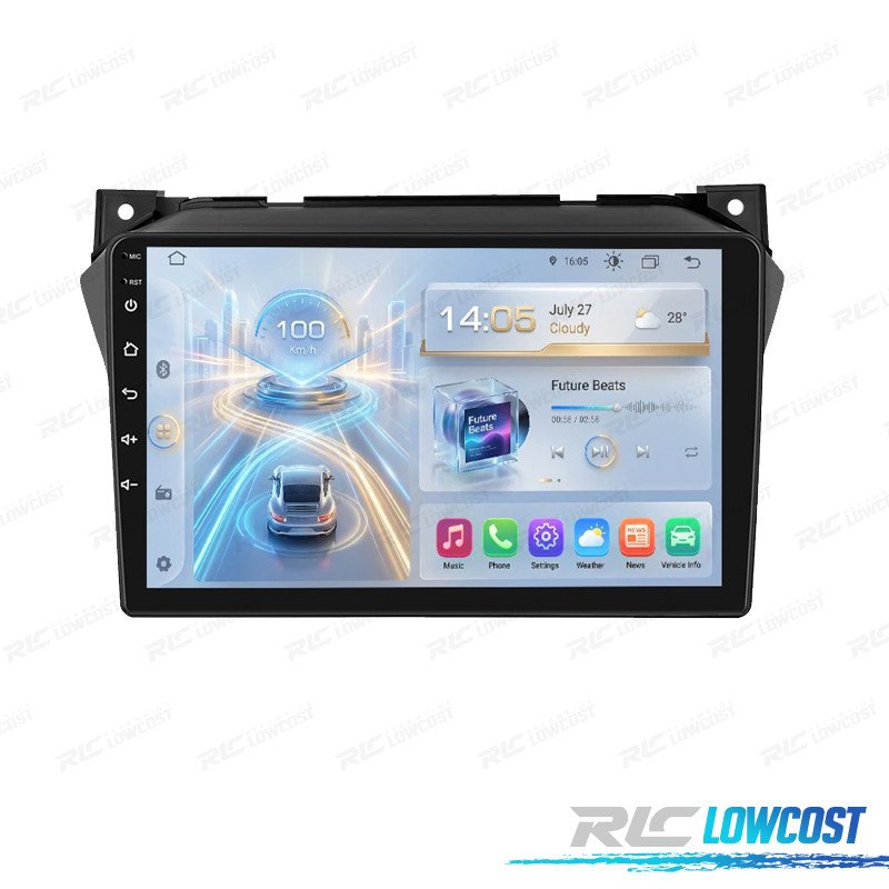 Radio GPS Android 13 Suzuki ALTO 09-13