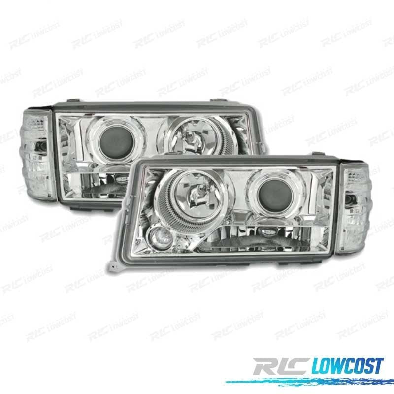 Faros Mercedes 190 W201 82-93 LUPA Fondo Cromo | TDH Performance