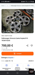 Llanta Volkswagen R19 original 5 tornillos