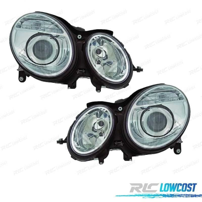 Faros Mercedes Clase E W211 02-06 LUPA Fondo Cromo | TDH Performance