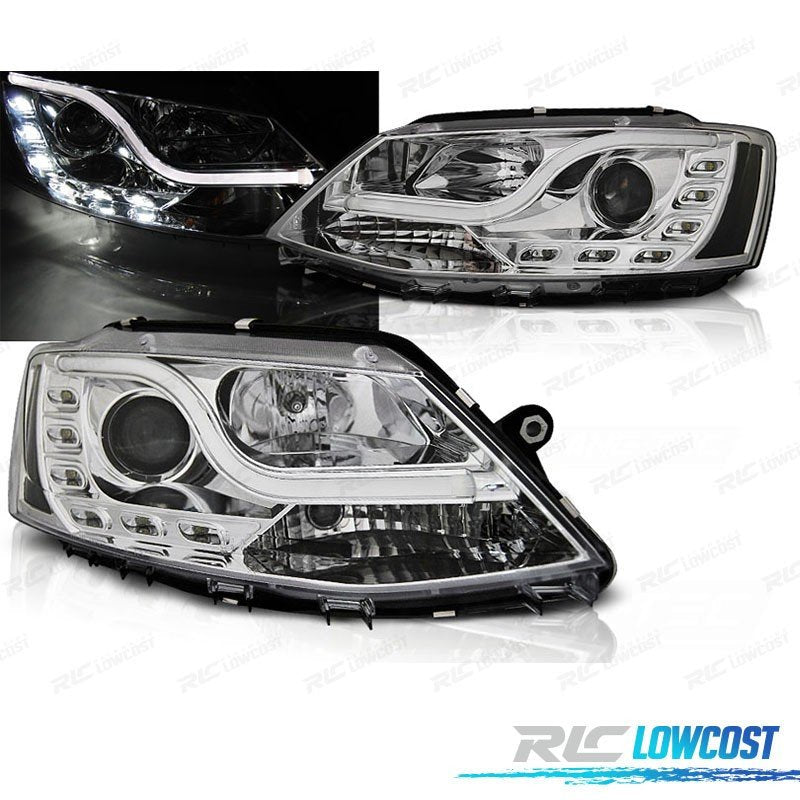 Faros TRU DRL PARA Volkswagen VW Jetta VI 11-14 Cromados