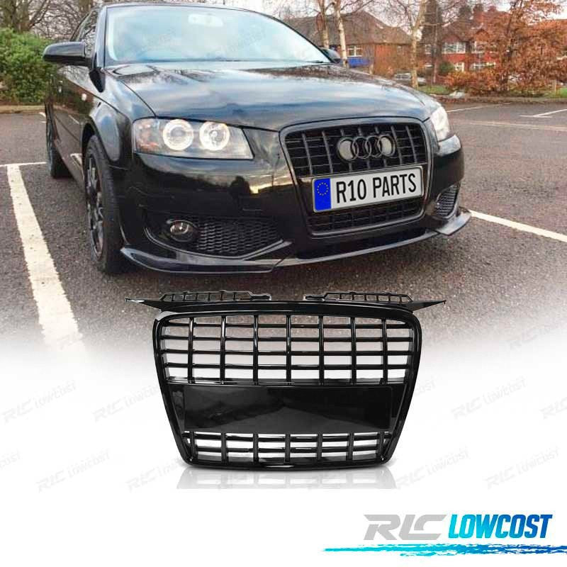 Parrilla AUDI A3 8P 8PA 05-08 LOOK S LINE Negro Brillo | TDH Performance