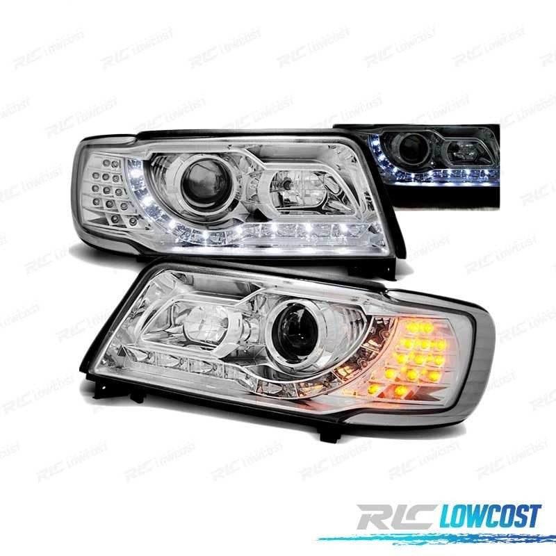 Faros AUDI 100 C4 90-94 Daylight Intermitente LED Cromado | TDH Performance