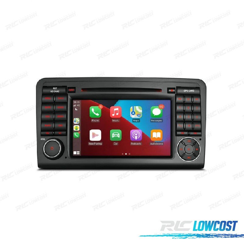 Radio GPS Android 12 Clase ML W164 GL X164 PARA Mercedes 05-12