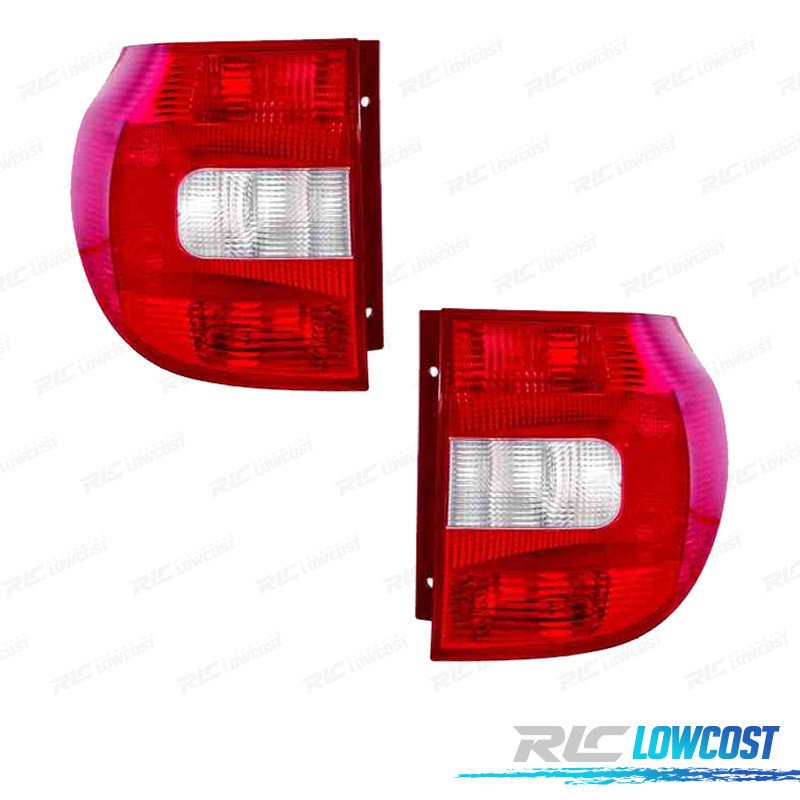 Pilotos Skoda YETI 09-13 Blanco ROJO