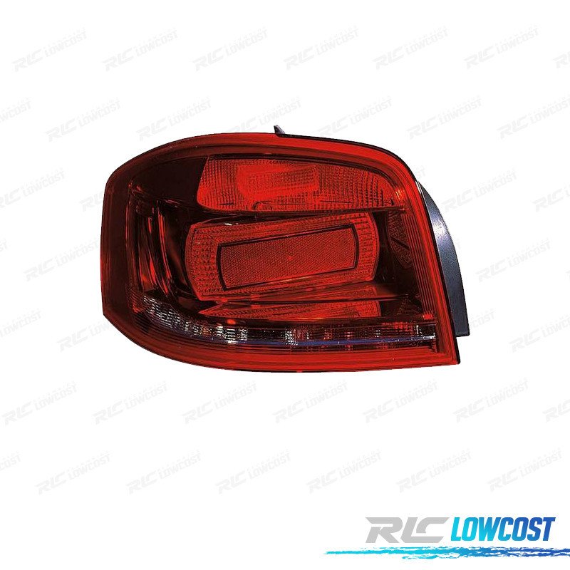 Piloto IZQ AUDI A3 3P 09-12 Blanco ROJO