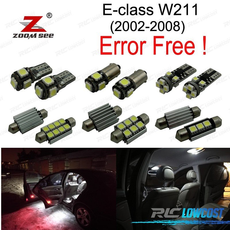 KIT 25 Bombillas LED Interior Mercedes E Clase W211 E320 E350 E430 E500 E55 AMG 02-08 | TDH Performance