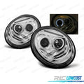 Faros PARA Volkswagen VW Beetle 98-05 OJOS Angel Fondo Cromo | TDH Performance