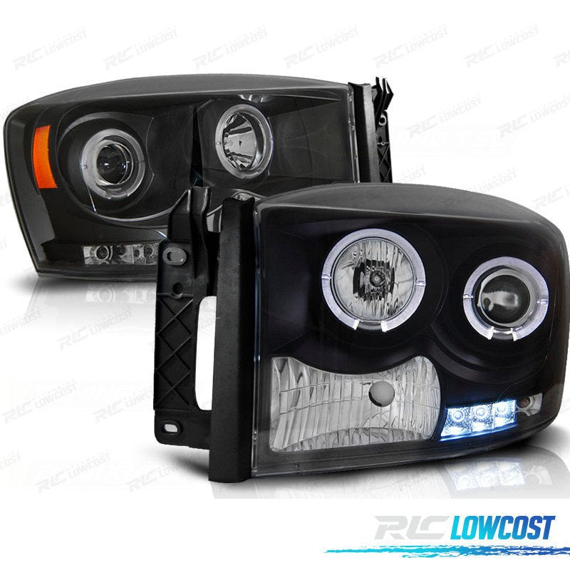Faros PARA Dodge RAM 06-08 OJOS Angel Negros | TDH Performance